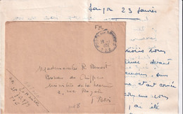 1952 - INDOCHINE - LETTRE FM Avec CACHET POSTE AUX ARMEES TOE De SAÏGON => PARIS - Guerre D'Indochine / Viêt-Nam