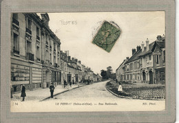 CPA - (78) Le PERRAY - Aspect De Le Poste Et De La Boutique Du Coiffeur De La Rue Nationale En 1917 - Le Perray En Yvelines