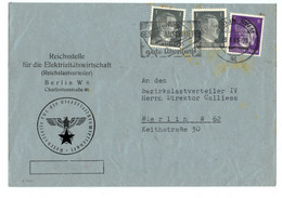 DR Brief Berlin Reichsstelle Elektrizitätswirtschaft Reichslastverteiler - O 1944 - 3.Reich - Covers & Documents