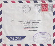 1957 - MOYEN CONGO ! - ENVELOPPE FM De La BASE AERIENNE 170 à BRAZZAVILLE (AEF) ! - Militaire Stempels Vanaf 1900 (buiten De Oorlog)