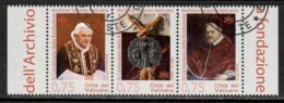 Vatican 2012 Mi# 1745-1747 Used - Strip Of 3 - 4th Centenary Of The Vatican Secret Archives - Usati