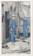 The Navy 1937 - 28 Repairing A Target Ship - Gallaher Cigarette Card - Original - Military - Gallaher