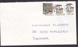 Sweden Slogan Flamme 1996? Cover Brief HUMLEBÆK Denmark 2x Mushroom Pilze Champignon & Privatpost Stamps - Lettres & Documents