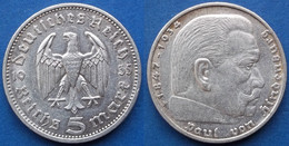 GERMANY - Silver 5 Reichsmark 1935 F KM# 86 III Reich (1933-45) - Edelweiss Coins - 5 Reichsmark