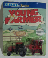 I102381 ERTL 1/64 - Young Farmer - Trattore Con Aratro - Korea 1987 Box - Altri & Non Classificati