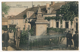 CPA 03 Cérilly Monument De François Péron Colorisée - Otros & Sin Clasificación