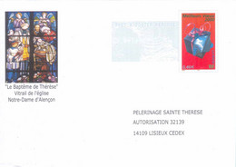 Entier FRANCE - PAP Enveloppe Réponse Pèlerinage Sainte Thérèse Vitrail Alençon Neuf ** - 0,46 € Meilleurs Voeux Cadeau - Prêts-à-poster:reply