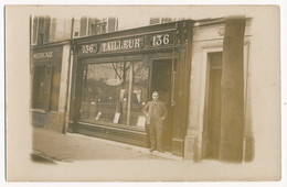 CPA 92 BOULOGNE BILLANCOURT Carte Rare Carte-photo Boutique Du Tailleur Au N°136 De L'Avenue Edouard Vaillant - Boulogne Billancourt