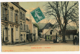 CPA 95 ANDILLY La Place Colorisée Toilée - Andere & Zonder Classificatie