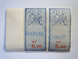 2022 - 1057  TIMBRES FISCAUX  AFFICHES  NF 0,20  X 2  NEUFS - Andere & Zonder Classificatie