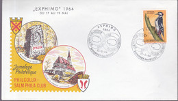 Luxemburg 1964, EXPHIMO 1964, Bird - Covers & Documents