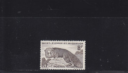 ST. PIERRE ET MIQUELON - 1952 - * / MLH  -  SILVER FUCHS , FOX , ZORRO PLATEADO   Yv. 345 , Mi. 362 - Neufs