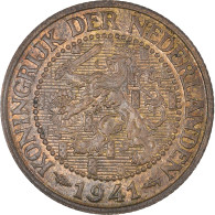 Monnaie, Pays-Bas, Wilhelmina I, 2-1/2 Cent, 1941, TTB+, Bronze, KM:150 - 2.5 Centavos