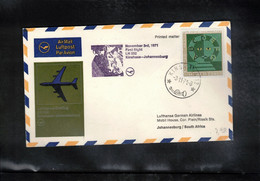 Republic Congo - Kinshasa 1971 Lufthansa First Flight Kinshasa - Johannesburg - FDC