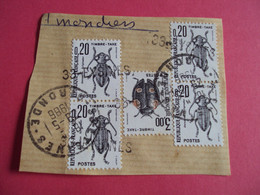 1982 - TAXES - 5 Timbres Oblitérés N° 104 + 111 "insectes"  " Eysines, 33 "    Net  1 - 1960-.... Oblitérés