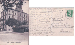 Fleurier NE, Hôtel Victoria, Cachet Linéaire BOVERESSE (30.8.1909) - Fleurier