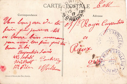 Cachet Militaire à Date Guerre 1914 1918 42e Regiment D' Artillerie Correspondance 1917 Pontivy - Guerra De 1914-18