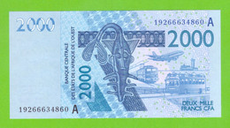 IVORY COAST W.A.S. 2000 FRANCS 2019  P-116As  UNC - États D'Afrique De L'Ouest