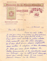 Facture.AM19733.Vallet.1929.Edouard Guilbaud.Domaine De La Pierre Blanche.Vin.Muscadet.Clos Taillis.Arzillers.Dominique - 1950 - ...