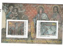 Czech Rep.  2022 - Czech Gothic Painting, S/S With 2 Stamps, MNH - Paintings