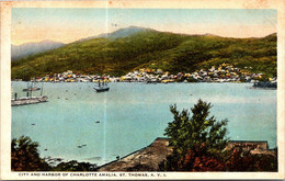 (2 G 42) Very Old - US  St Virgin Islands St Thomas - City & Harbor Of Charlotte Amalia - Jungferninseln, Amerik.