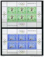 1968  Health Stamps Miniature Sheets Set Of 2  Olympics, Running, Swimming - Blokken & Velletjes