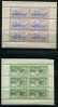 1957  Health Stamps Miniature Sheets Set Of 2 Swimming, Life Savers - Blokken & Velletjes