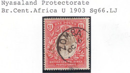 Nyassaland British Protectorate Central Africa 1903 MiN°67 (o) Vedere Scansione - Nyassaland (1907-1953)