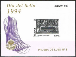 [P31] España 1994, Prueba De Lujo. Día Del Sello - Probe- Und Nachdrucke