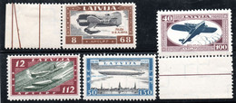 733.LATVIA.1933 WOUNDED AVIATORS.SC.CB21-CB24,MICHEL 228A-231A,3 MH,8 + 68 S.MNH - Lettland