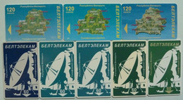 BELARUS - Gold & Silver Chip - 60 & 120 Units - Map & Satelite - Group Of 8 - Used - Belarus