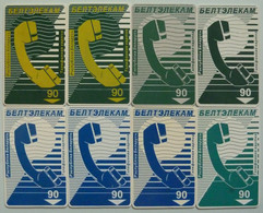 BELARUS - Chip - 90 Units - Telephone - Group Of 8 - Used - Wit-Rusland