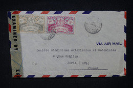 GUADELOUPE - Enveloppe De Pointe A Pitre Pour La France Par Avion Avec Contrôle Postal - L 117506 - Covers & Documents