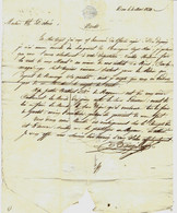 1820 LETTRE COMMERCE NEGOCE Par Tauzin Négociant à Dax Pour Thomas Dobrée ARMATEUR INDUSTRIEL MECENE  à Nantes - 1800 – 1899