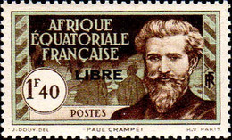 AEF Poste N** Yv:117 Mi:127 Paul Crampel Explorateur Voile De Rouille - Unused Stamps