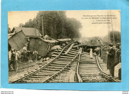 BERNAY-déraillement Express Cherbourg-sept 1910-état De La Voie+foule De Curieux Aussitot Après Accident Gros Plan Animé - Bernay