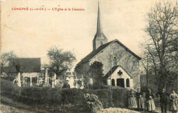 Longpré , St Amand * Le Cimetière Et L'église Du Village * Villageois - Saint Amand Longpre