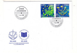 Luxembourg - Lettre De 2002 - Oblit Luxembourg - Idées Européennes - - Cartas & Documentos