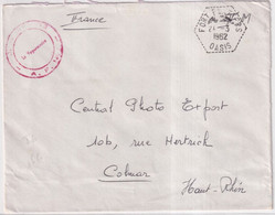 MARS 1962 ! - GUERRE ALGERIE - ENVELOPPE FM De FORT FLATTERS OASIS ! => COLMAR - Guerra De Argelia