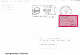 HAUTE LOIRE 43  -  CRAPONNE S/ ARZON  - 990 1990 MILLE ANS CINESCENIE EXPO DENTELLE COLLOQUE - 1990 - 1ER JOUR - Mechanical Postmarks (Advertisement)