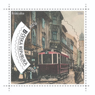 Czech Rep. / My Own Stamps (2020) 1005: City Plzen (1295-2020) - Pilsen (1904) Historic Tram, Synagogue, Tobacco Shop - Neufs