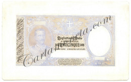 25 LIRE PROOF CARTONCINO BIGLIETTO STATO EFFIGE V. EMANUELE III 23/03/1902 SUP - Regno D'Italia - Altri