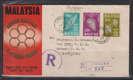 Malaysia 1965 3rd S.E.A.P. Games Registered Airmail To Australia FDC - Malaysia (1964-...)