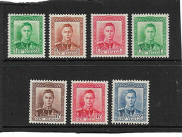 NEW ZEALAND 1938 - 1944 SET SG 603/609 MOUNTED MINT Cat £32 - Neufs