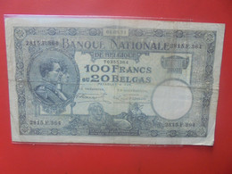 BELGIQUE 100 FRANCS 1-9-31 Circuler (B.26) - 100 Francos & 100 Francos-20 Belgas