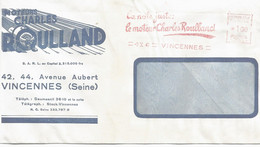 France  EMA Enveloppe Publicitaire Moteurs Charles Roulland Vincennes- Seine - EMA (Print Machine)
