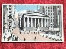 1944's U.S. Sub. Treasury Wall Street , New York City Post Card Séries New York-USA-Amérique Etats-Unis NY-Carte Postale - Wall Street