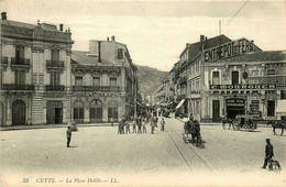 Cette * Sète * La Place Delille * Commerce MOURGUES * Grand Café De La Paix - Sete (Cette)