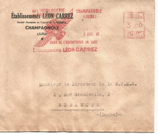 France  EMA Enveloppe Publicitaire Horlogerie L.Carrez  Champagnole (Jura) - EMA (Print Machine)