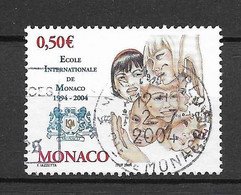 Timbres Oblitérés De Monaco N°2436 Yt, 2004, école Internationale De Monaco, Armoiries, Visages - Usados